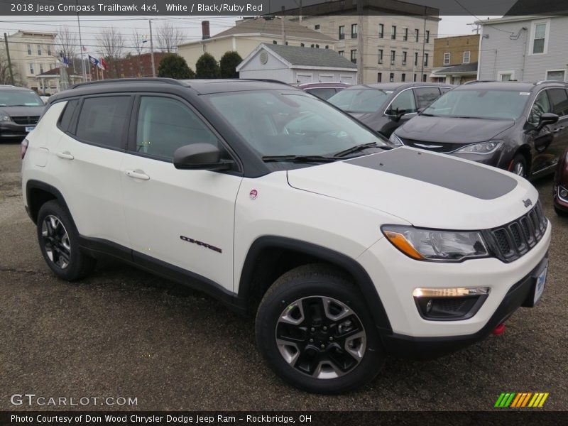 White / Black/Ruby Red 2018 Jeep Compass Trailhawk 4x4