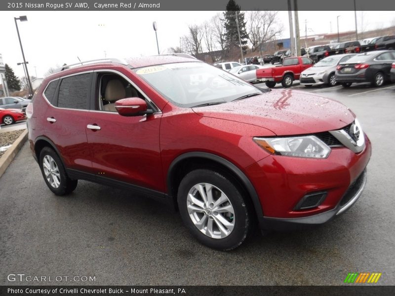 Cayenne Red / Almond 2015 Nissan Rogue SV AWD