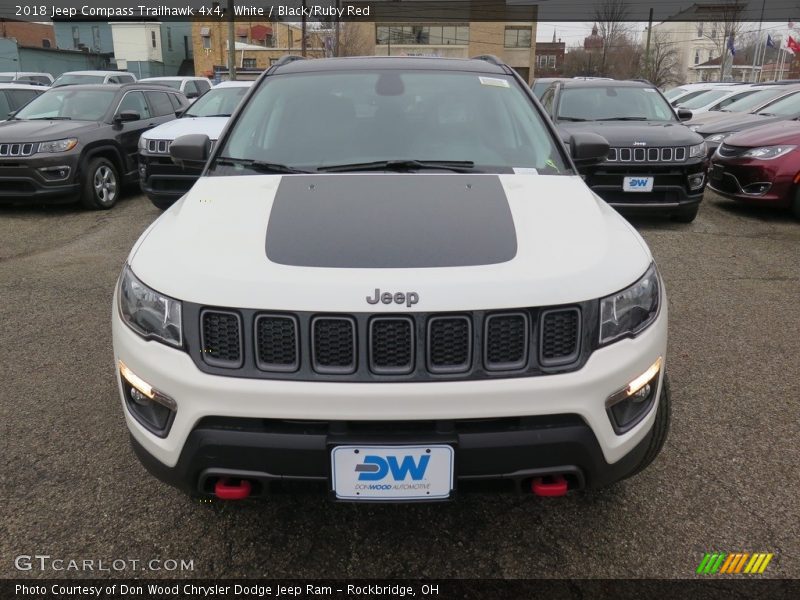 White / Black/Ruby Red 2018 Jeep Compass Trailhawk 4x4