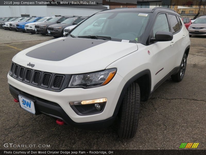 White / Black/Ruby Red 2018 Jeep Compass Trailhawk 4x4