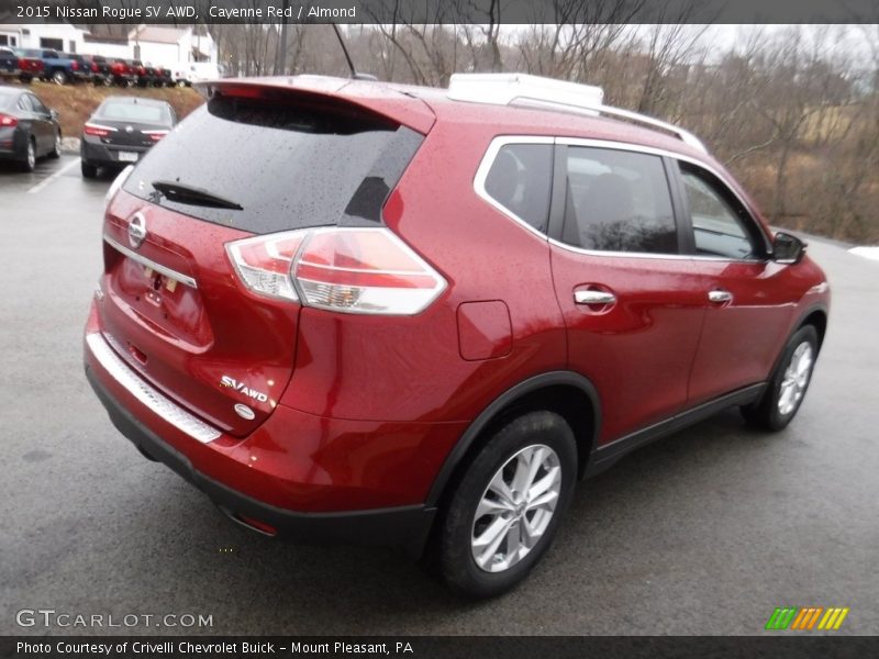 Cayenne Red / Almond 2015 Nissan Rogue SV AWD