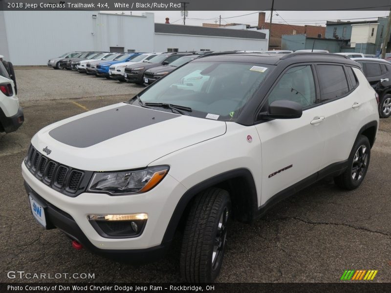 White / Black/Ruby Red 2018 Jeep Compass Trailhawk 4x4