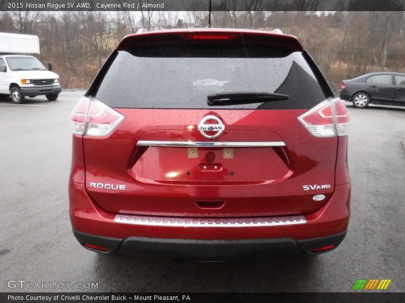 Cayenne Red / Almond 2015 Nissan Rogue SV AWD