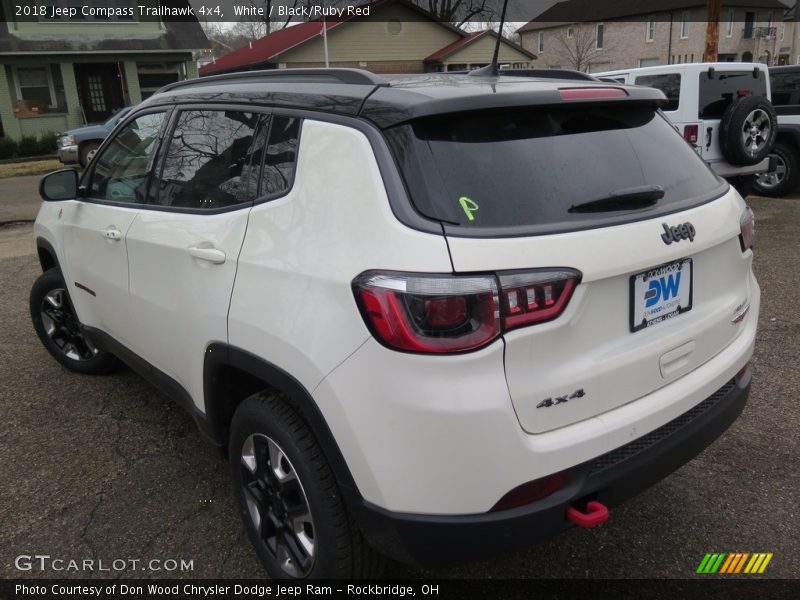 White / Black/Ruby Red 2018 Jeep Compass Trailhawk 4x4