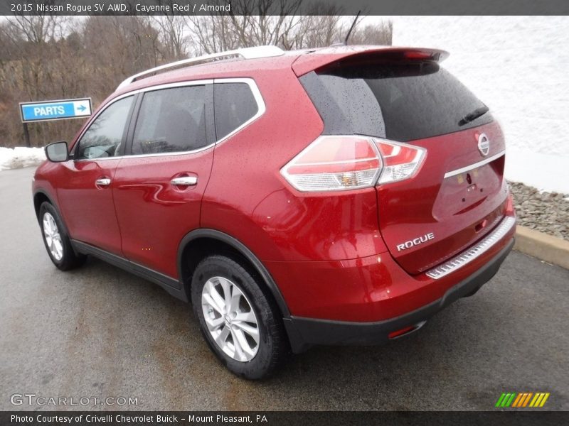 Cayenne Red / Almond 2015 Nissan Rogue SV AWD