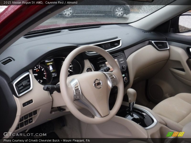 Cayenne Red / Almond 2015 Nissan Rogue SV AWD