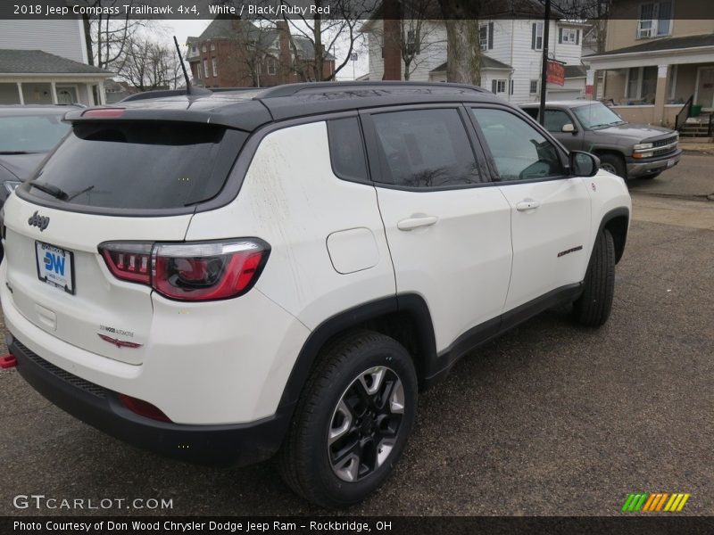 White / Black/Ruby Red 2018 Jeep Compass Trailhawk 4x4