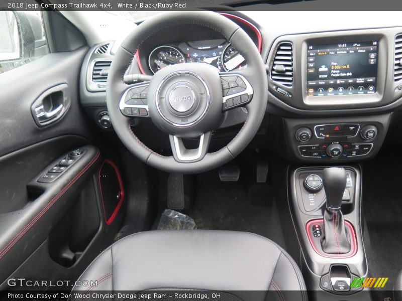 White / Black/Ruby Red 2018 Jeep Compass Trailhawk 4x4