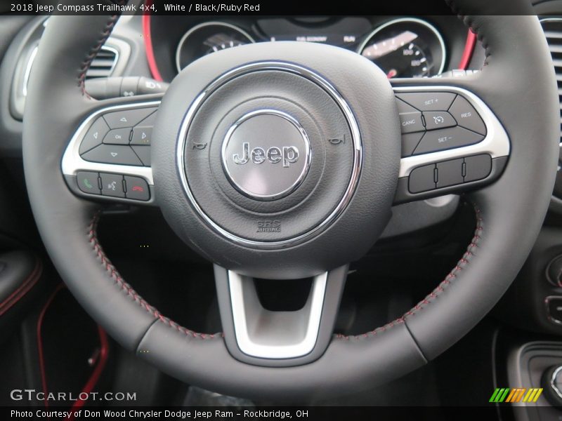 White / Black/Ruby Red 2018 Jeep Compass Trailhawk 4x4
