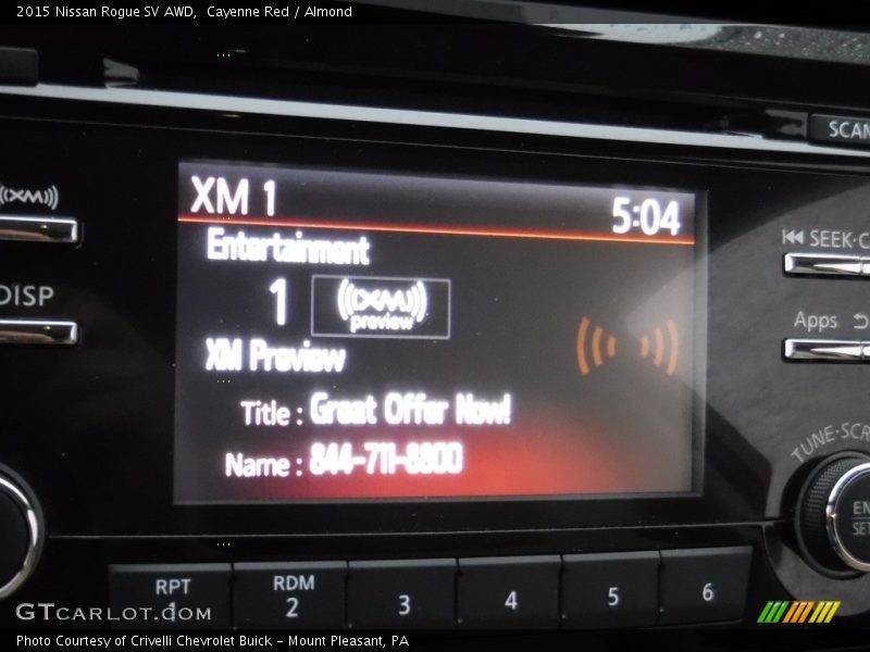 Cayenne Red / Almond 2015 Nissan Rogue SV AWD