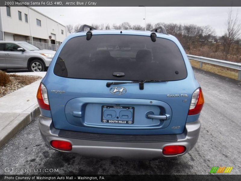 Arctic Blue / Gray 2003 Hyundai Santa Fe GLS 4WD