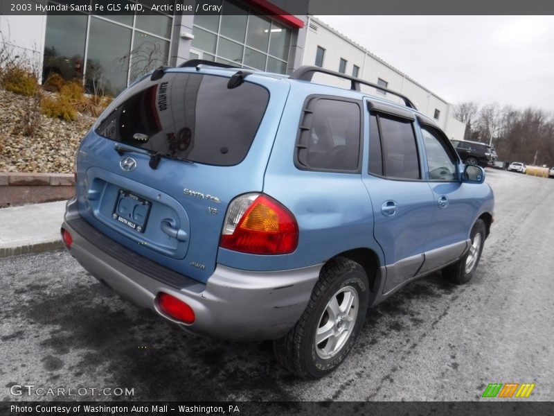 Arctic Blue / Gray 2003 Hyundai Santa Fe GLS 4WD