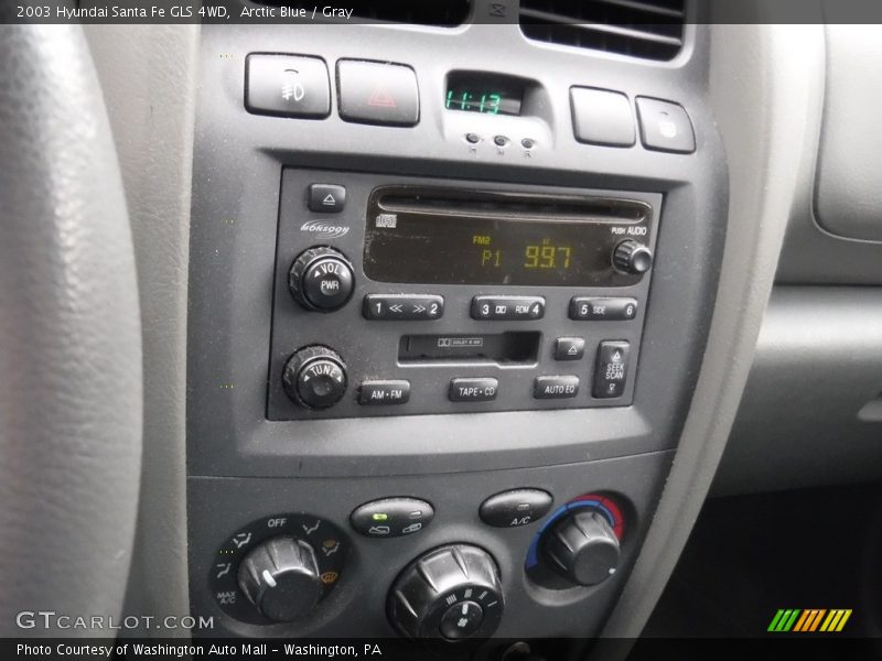 Arctic Blue / Gray 2003 Hyundai Santa Fe GLS 4WD