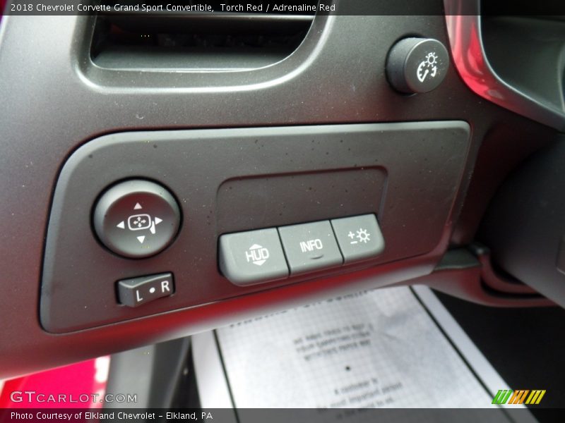 Controls of 2018 Corvette Grand Sport Convertible