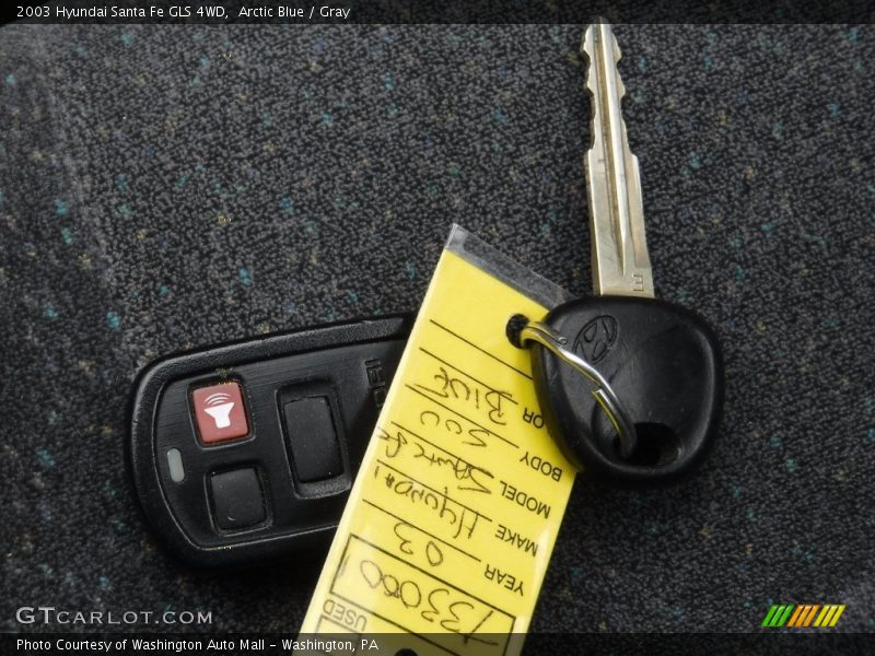 Arctic Blue / Gray 2003 Hyundai Santa Fe GLS 4WD