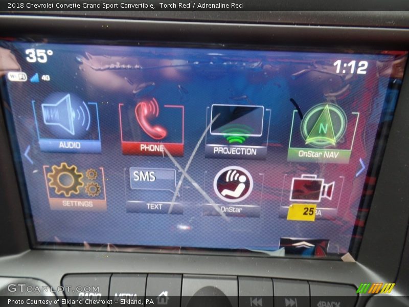 Controls of 2018 Corvette Grand Sport Convertible