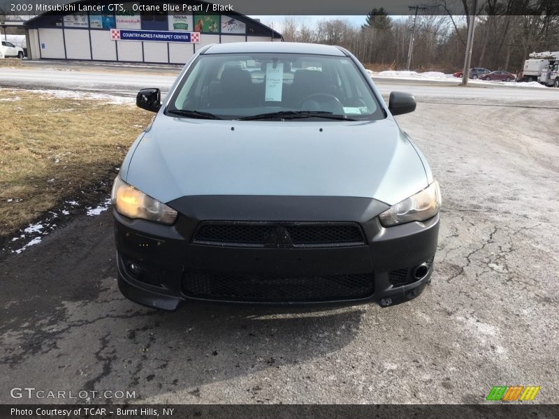 Octane Blue Pearl / Black 2009 Mitsubishi Lancer GTS