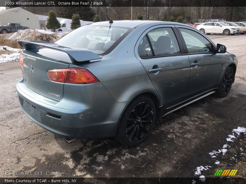 Octane Blue Pearl / Black 2009 Mitsubishi Lancer GTS