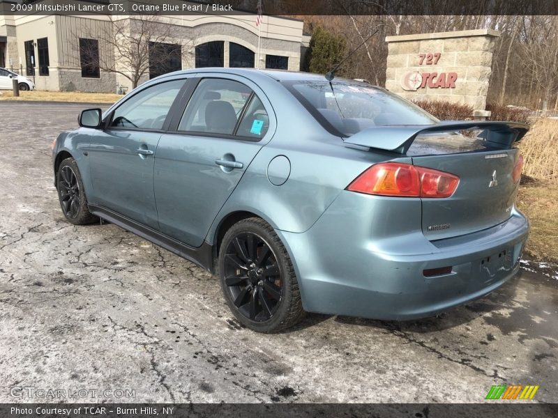 Octane Blue Pearl / Black 2009 Mitsubishi Lancer GTS