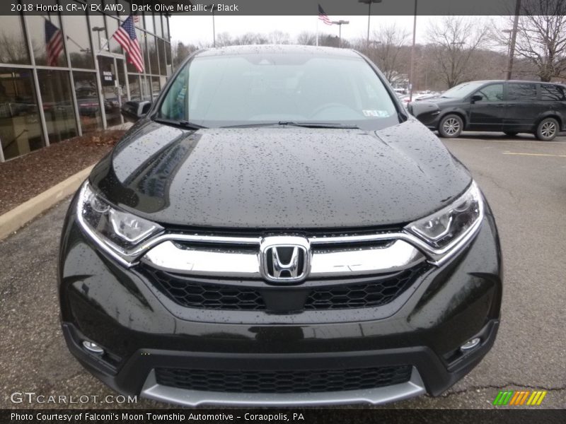 Dark Olive Metallic / Black 2018 Honda CR-V EX AWD