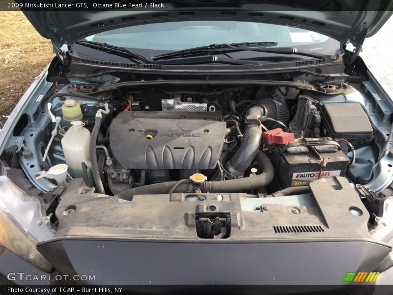 Octane Blue Pearl / Black 2009 Mitsubishi Lancer GTS