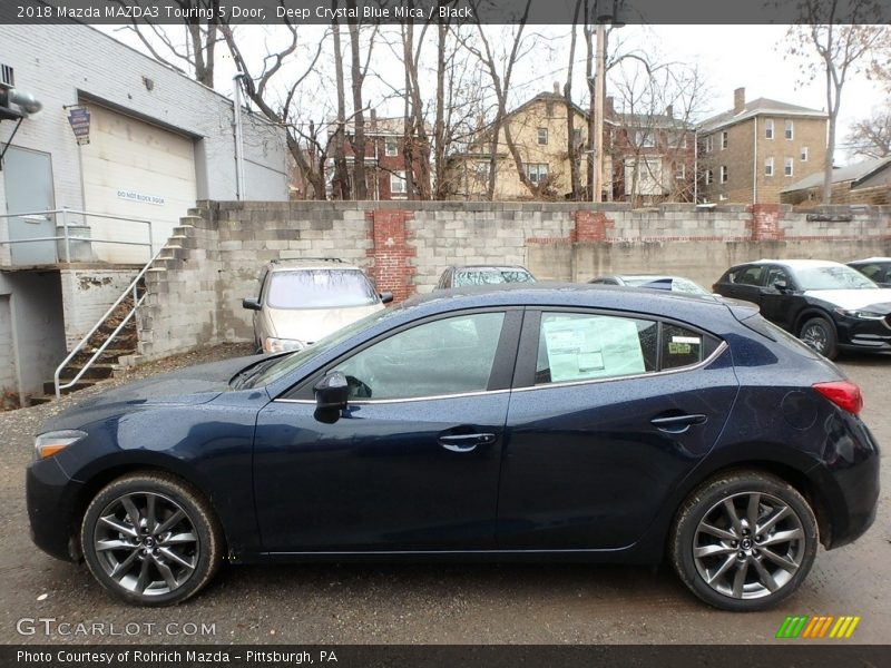 Deep Crystal Blue Mica / Black 2018 Mazda MAZDA3 Touring 5 Door