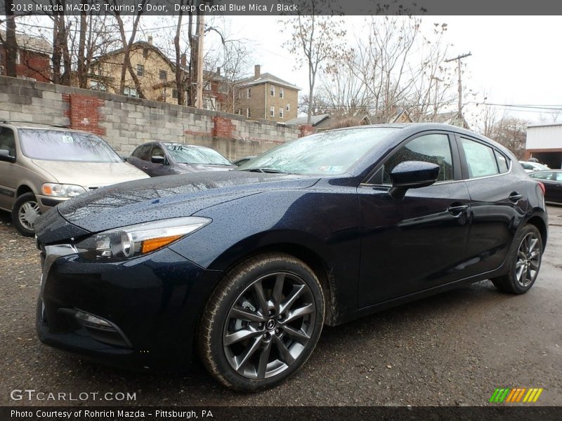 Deep Crystal Blue Mica / Black 2018 Mazda MAZDA3 Touring 5 Door