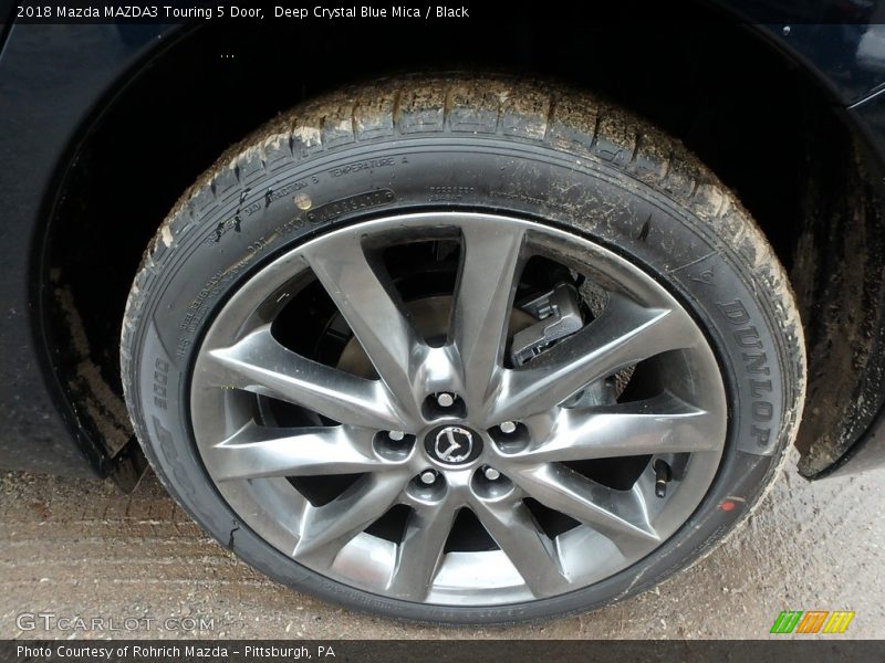 Deep Crystal Blue Mica / Black 2018 Mazda MAZDA3 Touring 5 Door