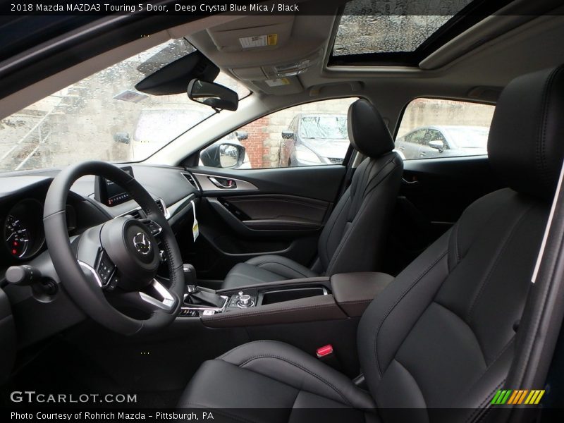 Deep Crystal Blue Mica / Black 2018 Mazda MAZDA3 Touring 5 Door