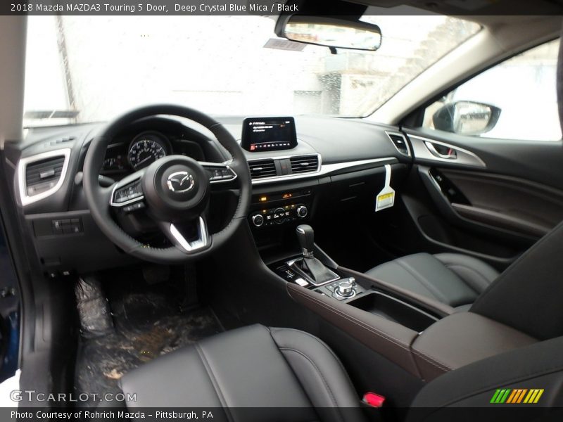 Deep Crystal Blue Mica / Black 2018 Mazda MAZDA3 Touring 5 Door