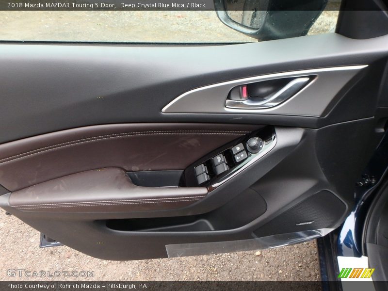 Deep Crystal Blue Mica / Black 2018 Mazda MAZDA3 Touring 5 Door