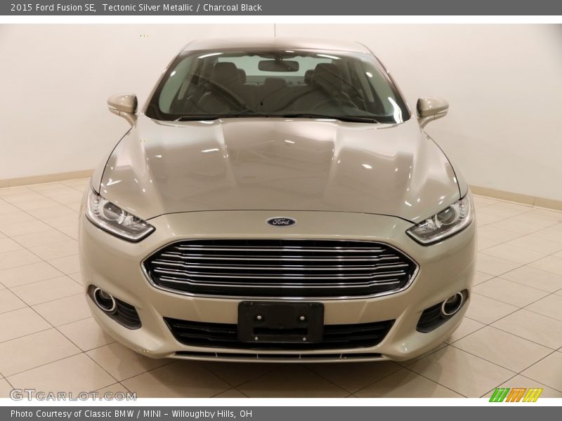 Tectonic Silver Metallic / Charcoal Black 2015 Ford Fusion SE