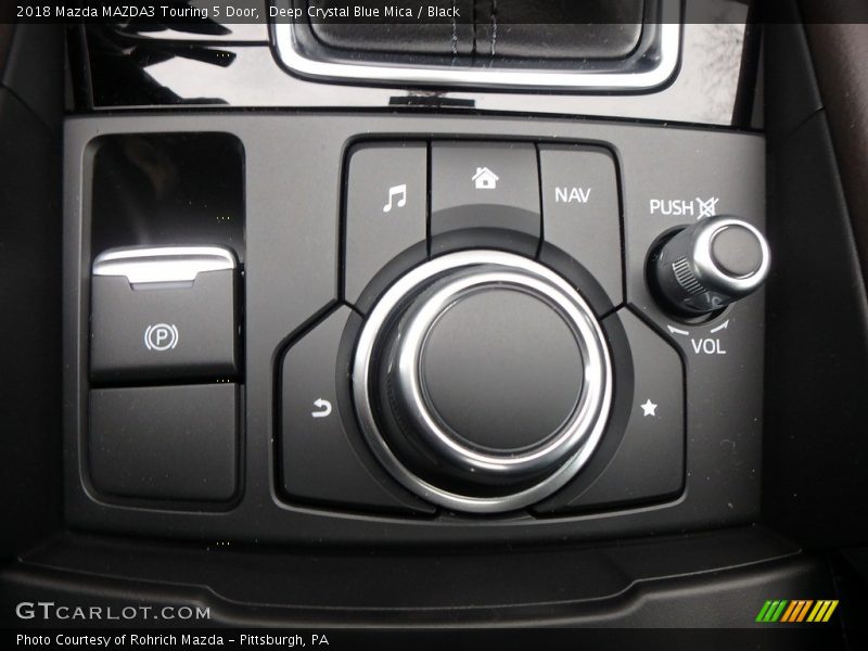 Deep Crystal Blue Mica / Black 2018 Mazda MAZDA3 Touring 5 Door