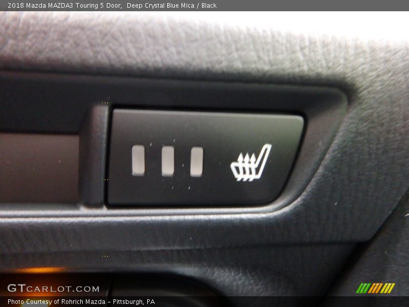 Deep Crystal Blue Mica / Black 2018 Mazda MAZDA3 Touring 5 Door