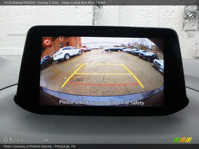 Deep Crystal Blue Mica / Black 2018 Mazda MAZDA3 Touring 5 Door