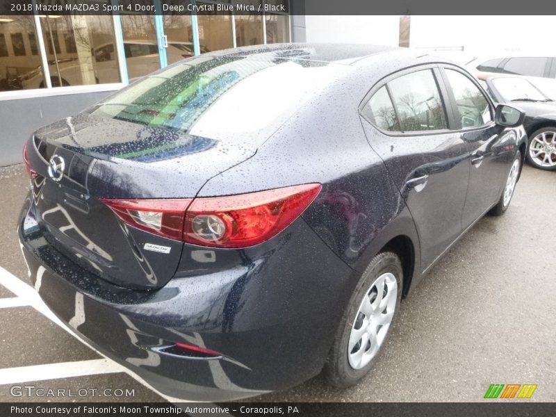 Deep Crystal Blue Mica / Black 2018 Mazda MAZDA3 Sport 4 Door