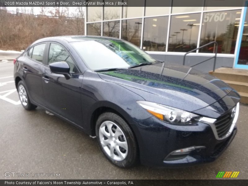 Deep Crystal Blue Mica / Black 2018 Mazda MAZDA3 Sport 4 Door