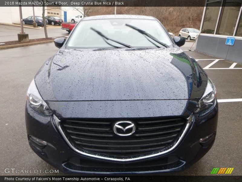 Deep Crystal Blue Mica / Black 2018 Mazda MAZDA3 Sport 4 Door