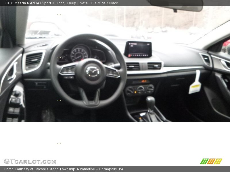 Deep Crystal Blue Mica / Black 2018 Mazda MAZDA3 Sport 4 Door