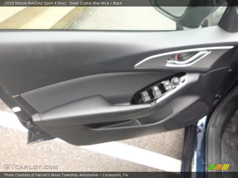 Deep Crystal Blue Mica / Black 2018 Mazda MAZDA3 Sport 4 Door