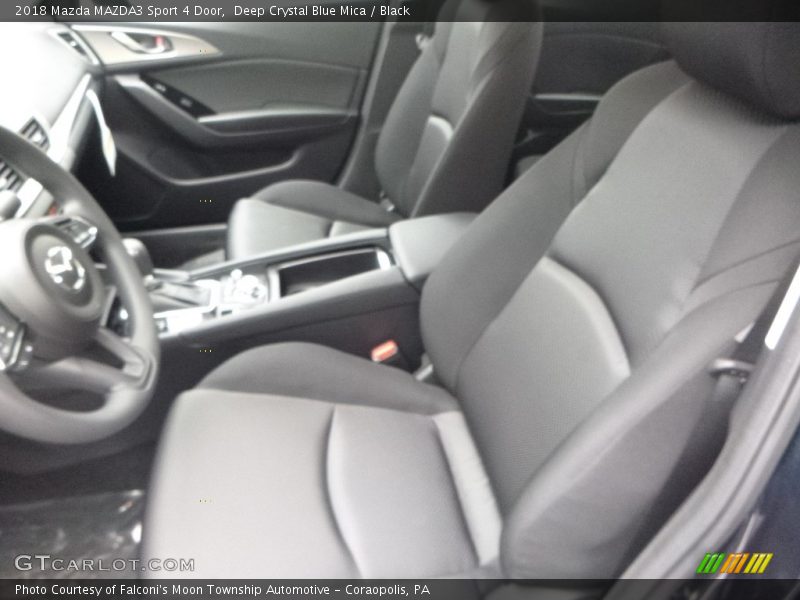 Deep Crystal Blue Mica / Black 2018 Mazda MAZDA3 Sport 4 Door
