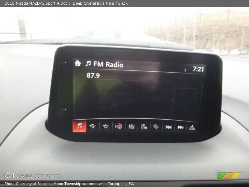 Deep Crystal Blue Mica / Black 2018 Mazda MAZDA3 Sport 4 Door