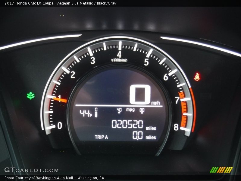  2017 Civic LX Coupe LX Coupe Gauges