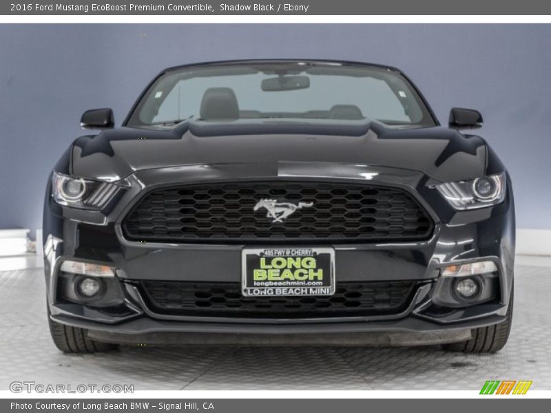 Shadow Black / Ebony 2016 Ford Mustang EcoBoost Premium Convertible