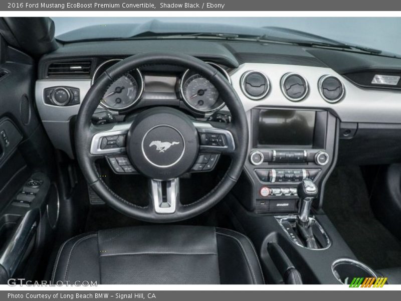 Shadow Black / Ebony 2016 Ford Mustang EcoBoost Premium Convertible