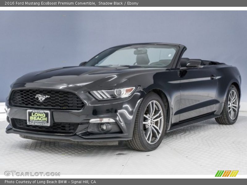 Shadow Black / Ebony 2016 Ford Mustang EcoBoost Premium Convertible