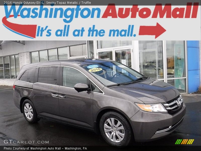 Smoky Topaz Metallic / Truffle 2016 Honda Odyssey EX-L
