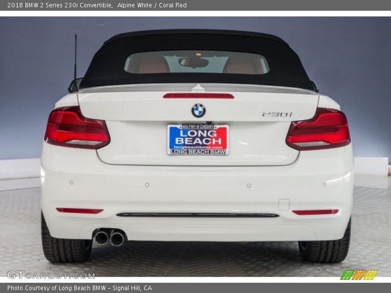 Alpine White / Coral Red 2018 BMW 2 Series 230i Convertible