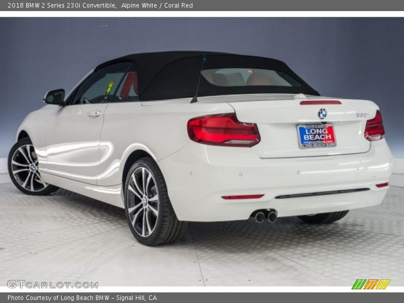 Alpine White / Coral Red 2018 BMW 2 Series 230i Convertible