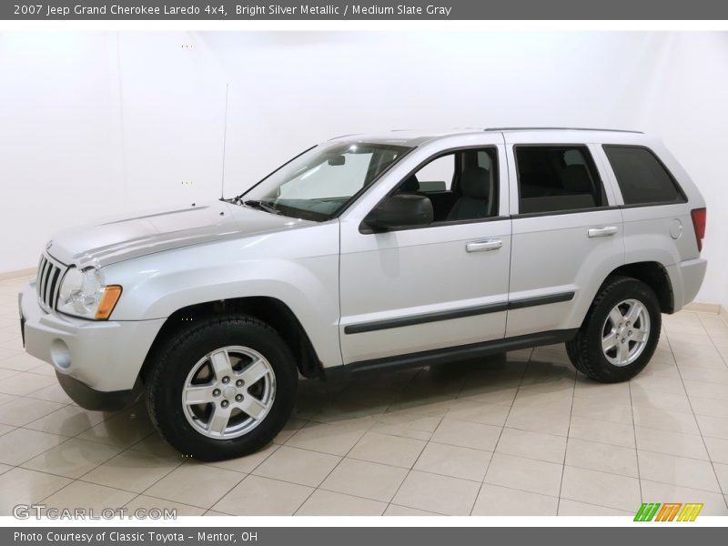 Bright Silver Metallic / Medium Slate Gray 2007 Jeep Grand Cherokee Laredo 4x4